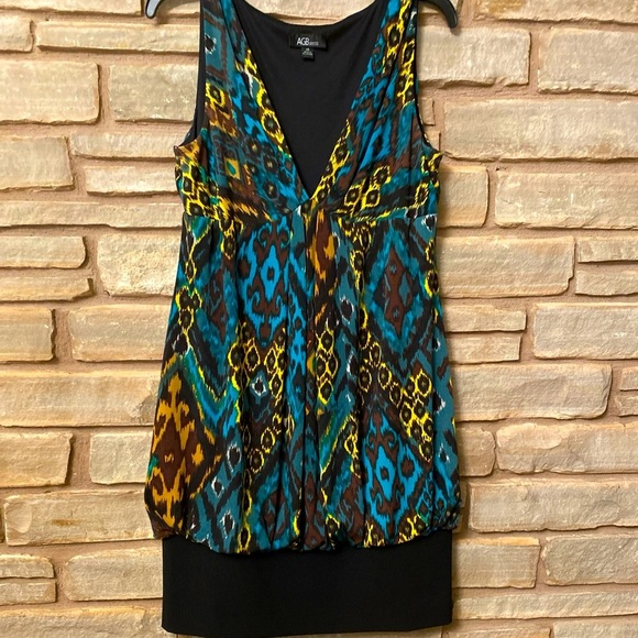 AGB Women's Sleeveless V-Neck Dress size 14 - Picture 1 of 8
